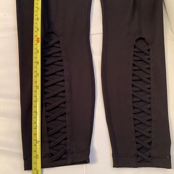 Yoga Lucius Black Large Pants With Lacing Down The Legs Size L - Picture 6 of 6
